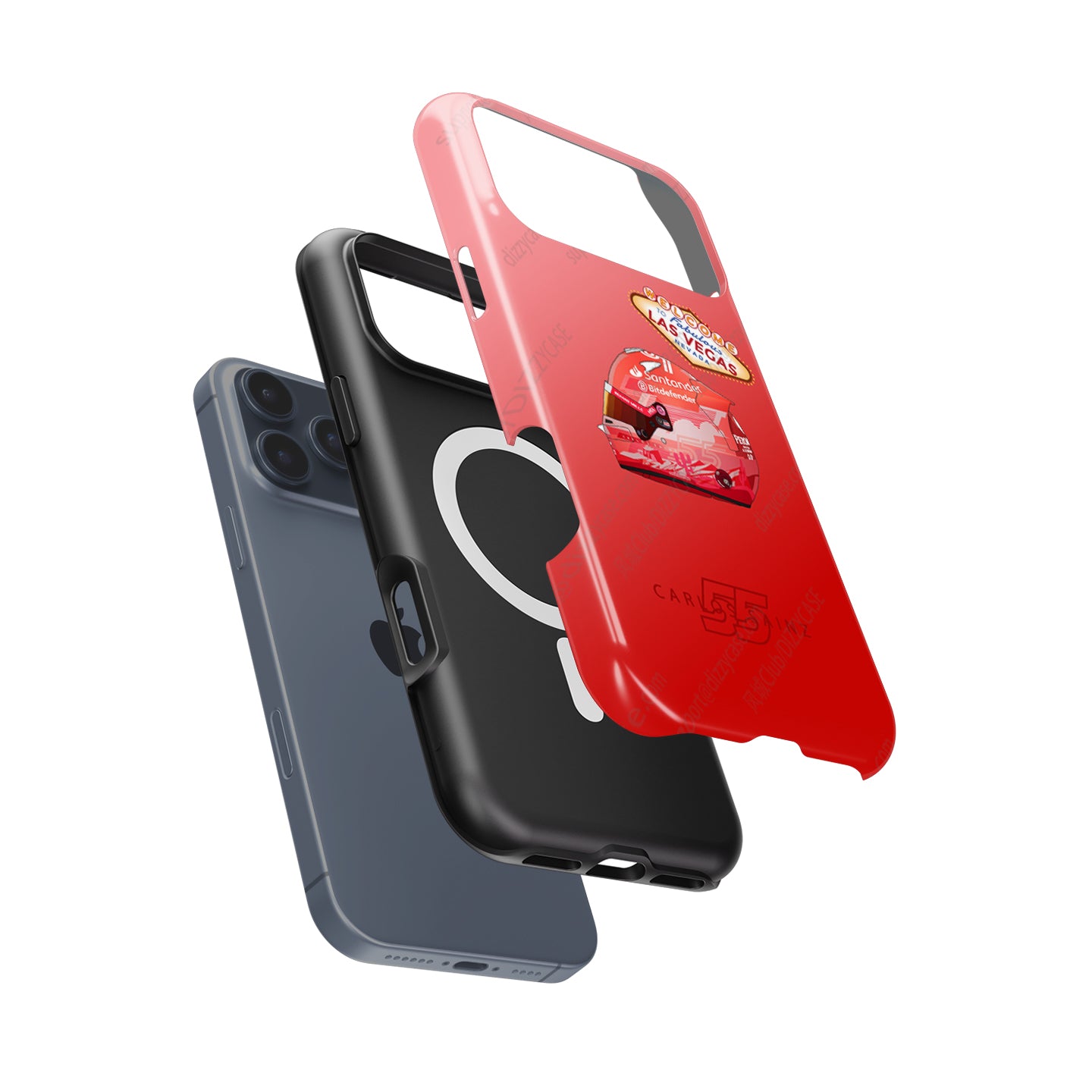 Carlos Sainz 2024 Las Vegas Grand Prix Helmet iPhone Case – F1 Fan Edition