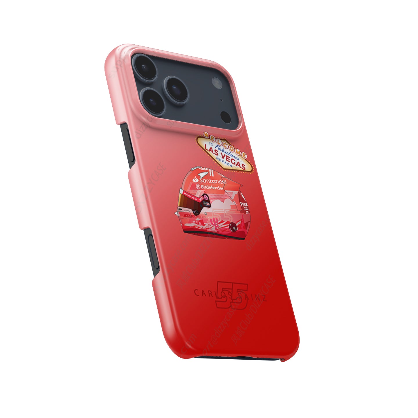 Carlos Sainz 2024 Las Vegas Grand Prix Helmet iPhone Case – F1 Fan Edition
