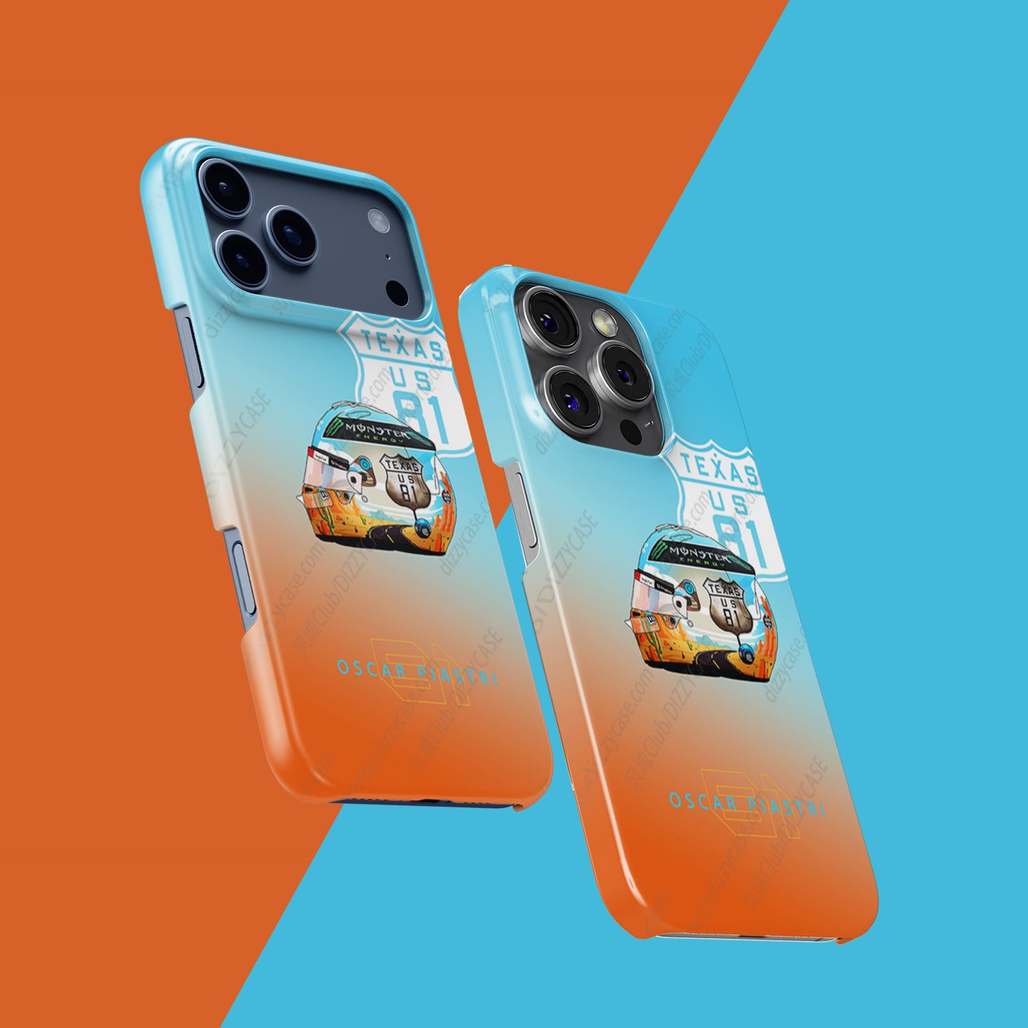 2024 Oscar Piastri USA Grand Prix Helmet iPhone Case - Austin Edition