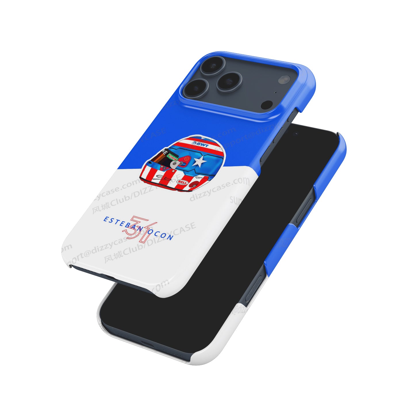 Esteban Ocon Captain America Helmet iPhone Case – Las Vegas 2024 Edition | DIZZY CASE