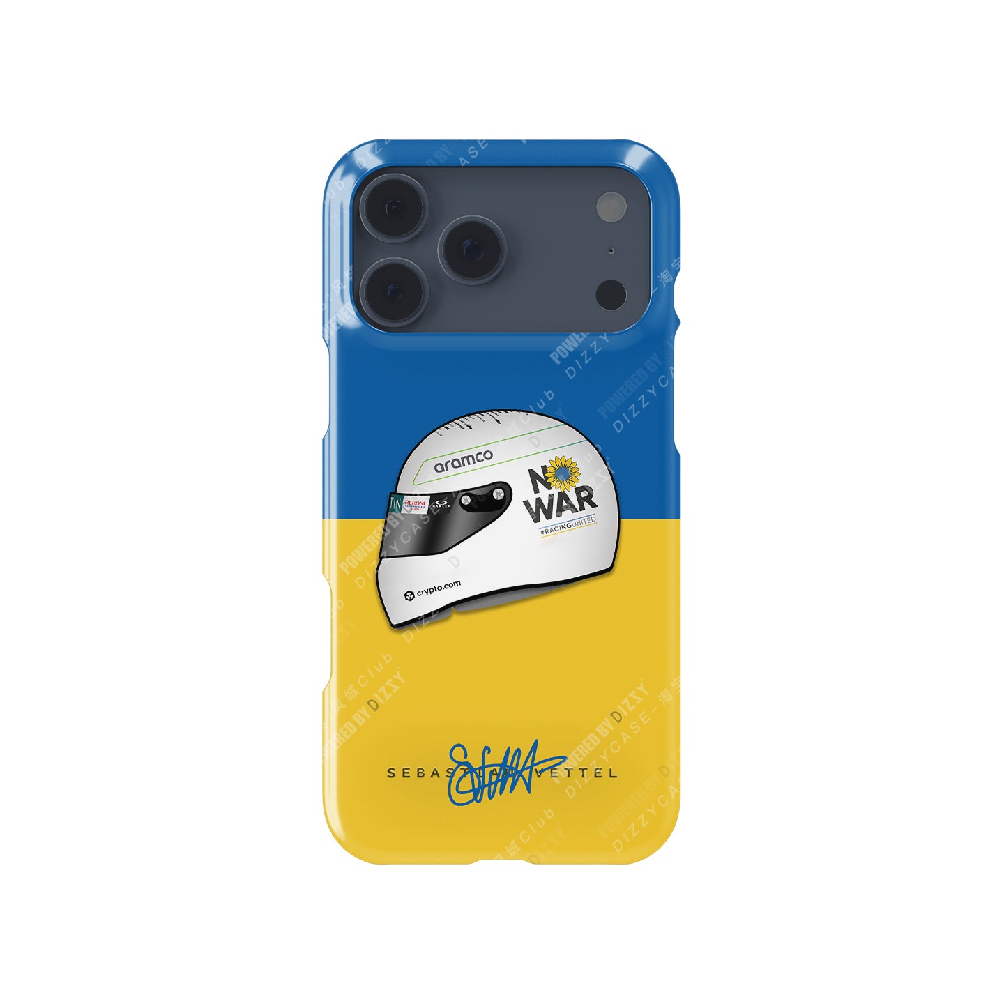 Stand for Peace with Sebastian Vettel’s 2022 "No War" Helmet Phone Case | DIZZY CASE