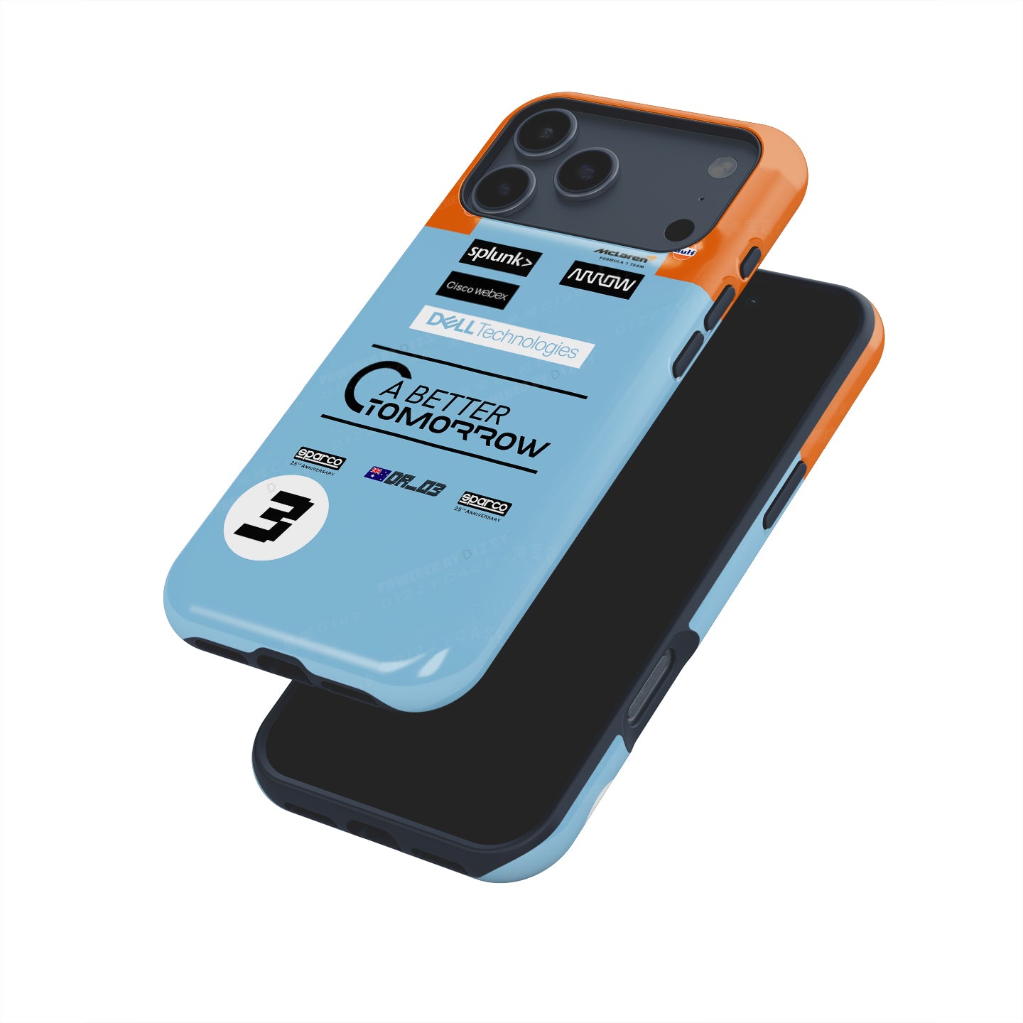 McLaren Gulf Livery Daniel Ricciardo Phone Case: Bold F1 Style