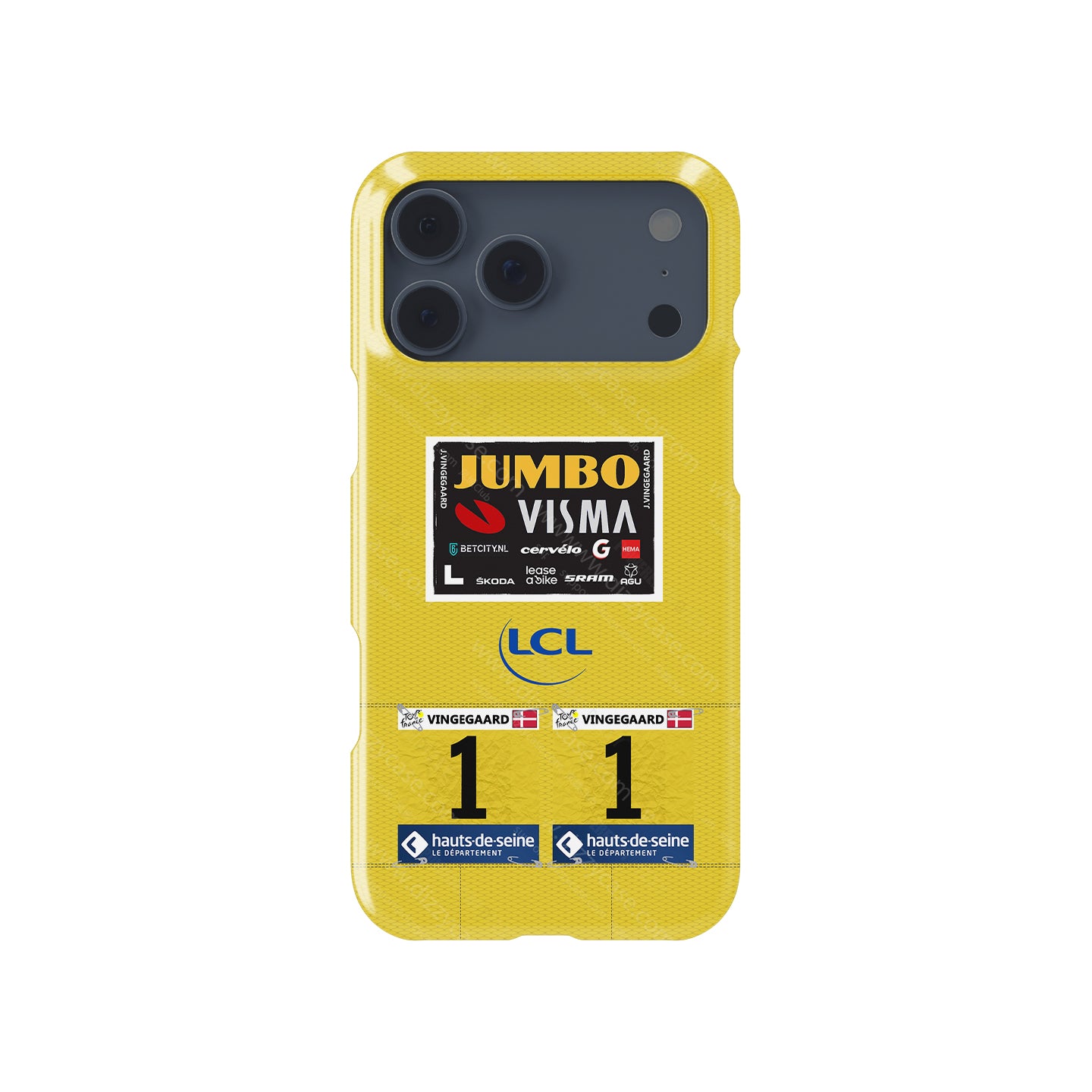 Jonas Vingegaard 2023 Tour de Francia Camiseta amarilla Funda para teléfono