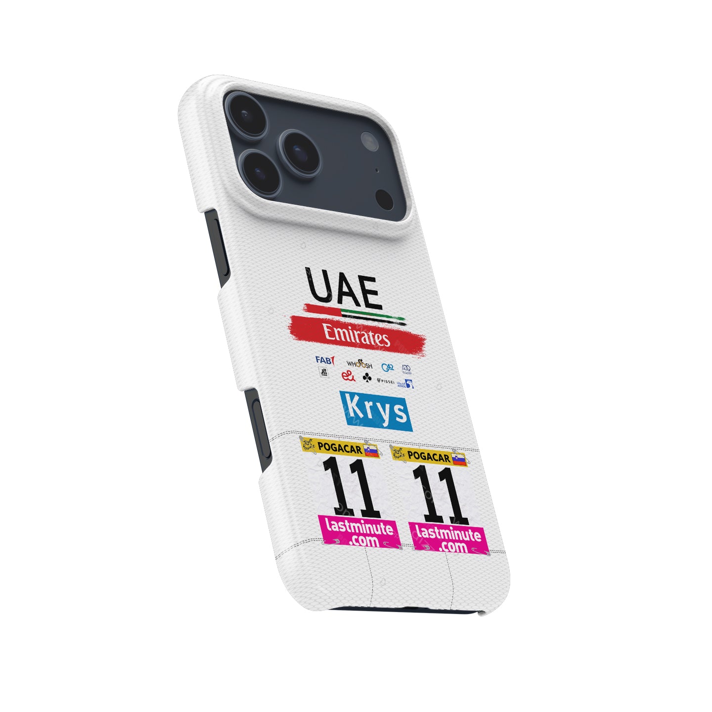 Tadej Pogačar 2023 White Jersey Phone Case: Cycling Style & Protection | DIZZY CASE