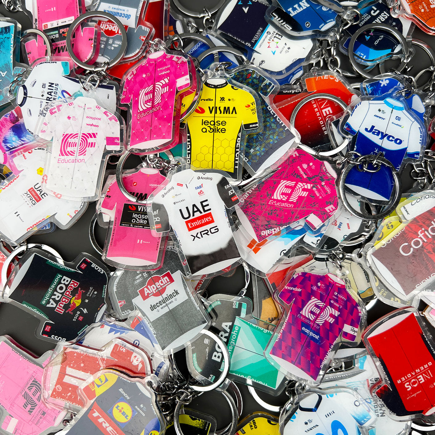 Pro Cycling Team Jersey Keychain Collection – Fan Edition Miniatures