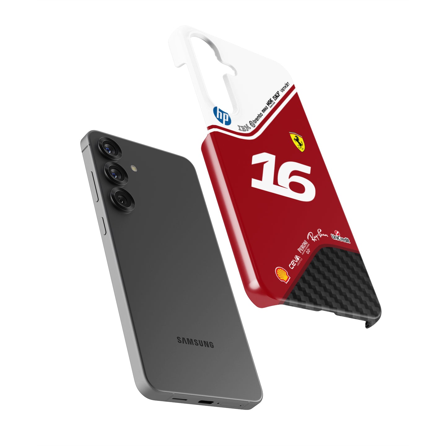 Leclerc Ferrari #16 F1 Livery Phone Case for Samsung Galaxy — Scuderia Red Racing
