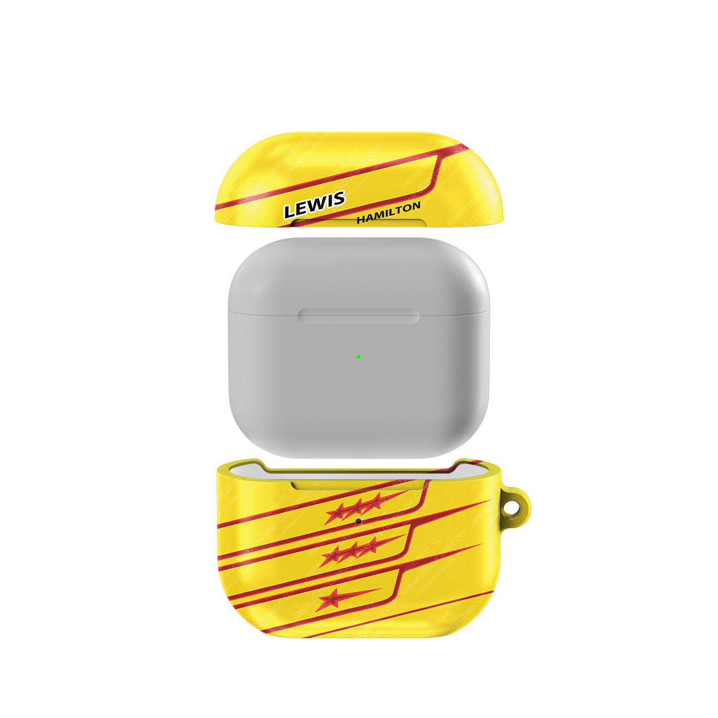 Lewis Hamilton 2026 Yellow Helmet AirPods Case