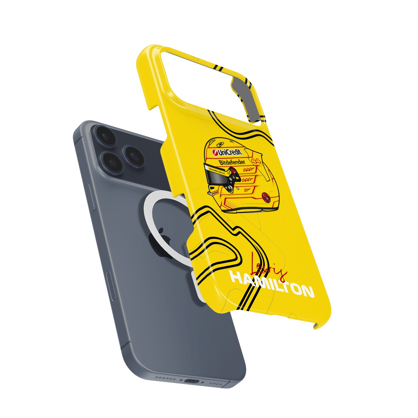 Funda para teléfono Tadej Pogacar 2024 Dual Triumph en jersey amarillo y rosa de DIZZY