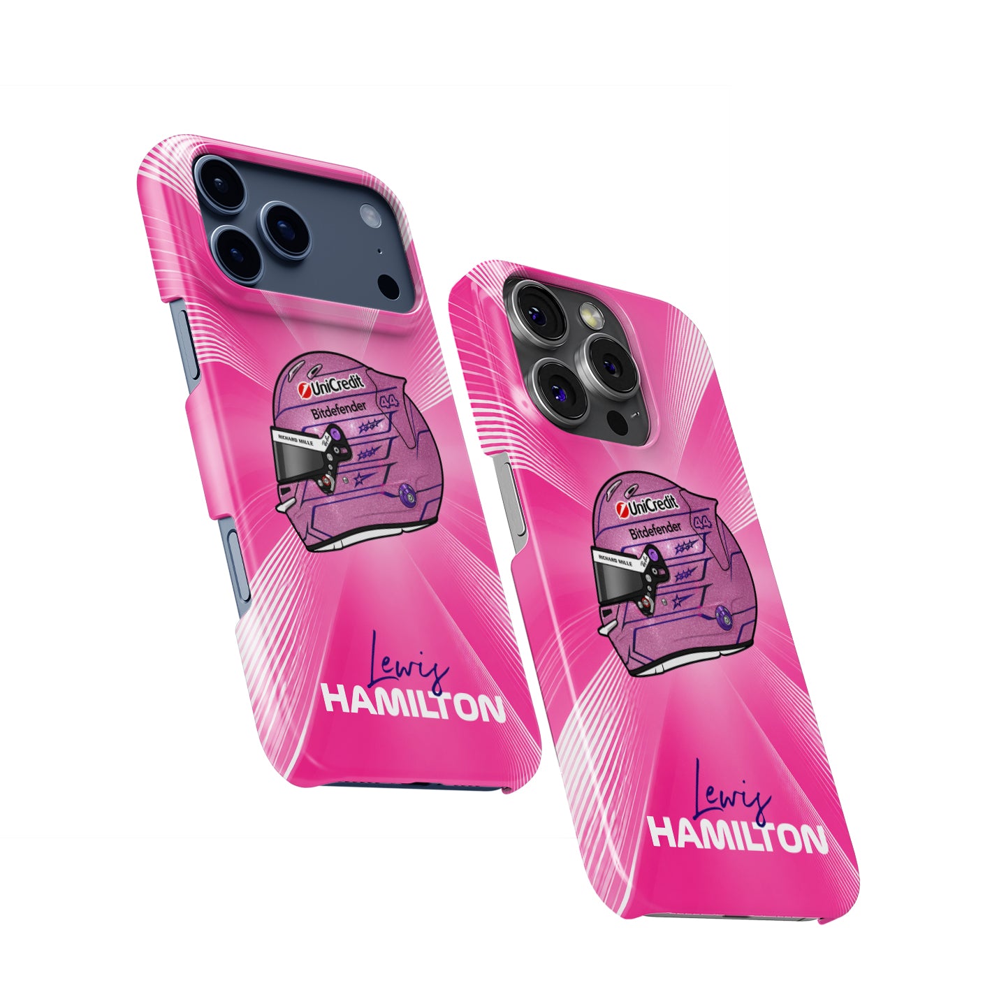 Lewis Hamilton Monaco 2026 Pink F1 Helmet iPhone Case