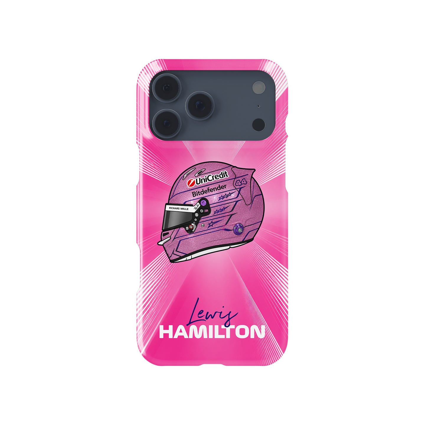 Lewis Hamilton Monaco 2026 Pink F1 Helmet iPhone Case