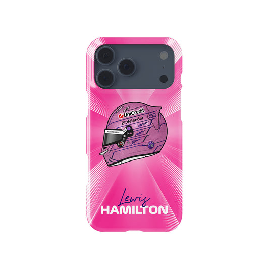 Lewis Hamilton Monaco 2026 Pink F1 Helmet iPhone Case