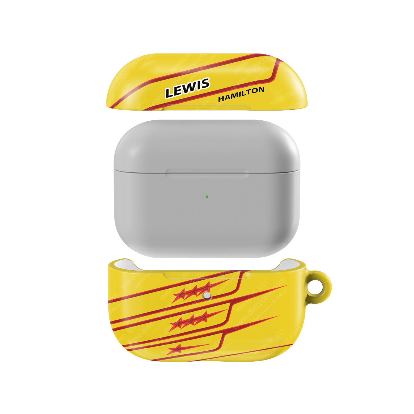 Lewis Hamilton 2026 Yellow Helmet AirPods Case