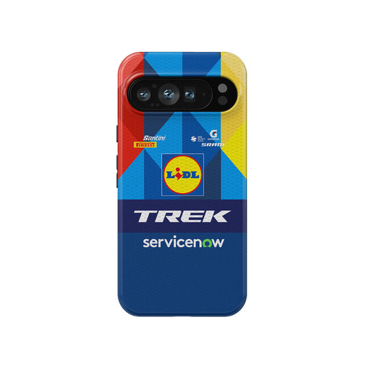 Lidl-Trek 2026 Blue Geometric Cycling Jersey Phone Case for Google Pixel / OnePlus / Xiaomi / Huawei
