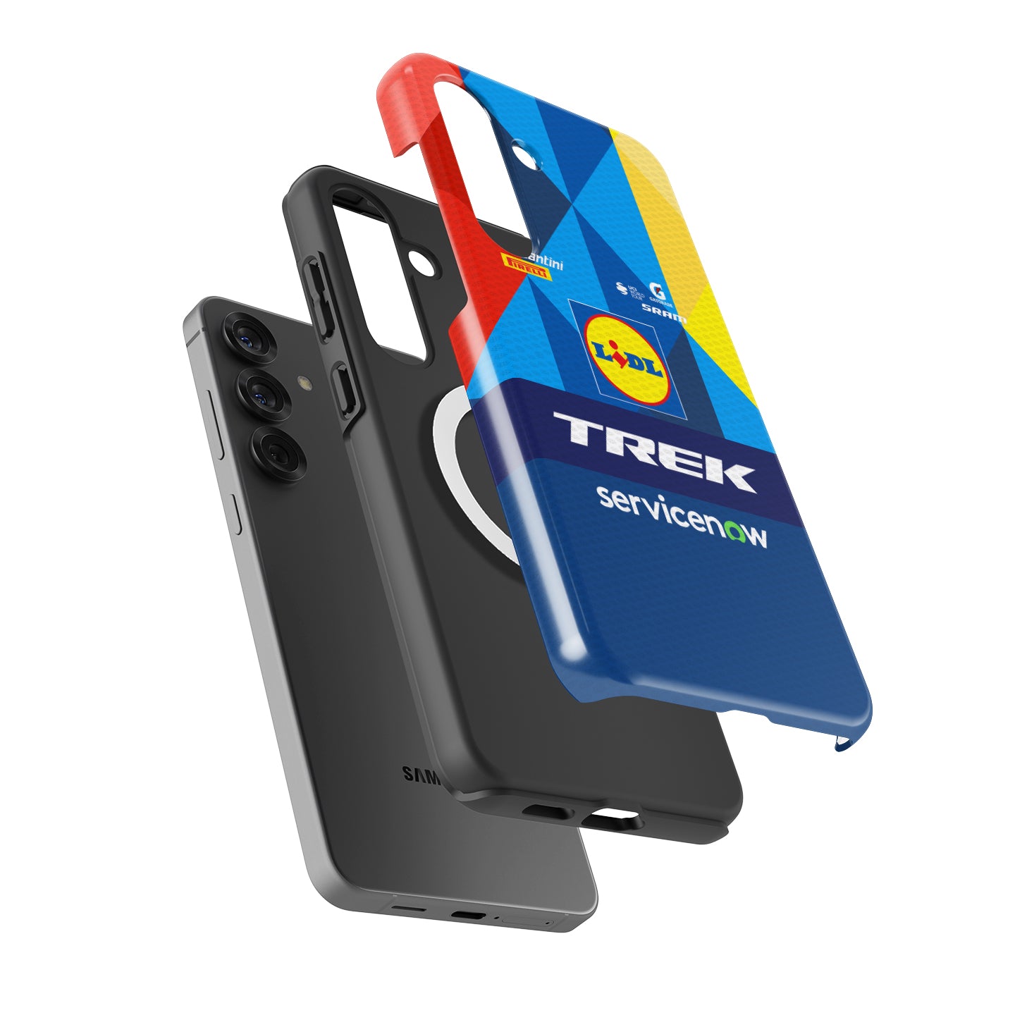 Lidl-Trek 2026 Blue Geometric Cycling Jersey Phone Case for Samsung Galaxy