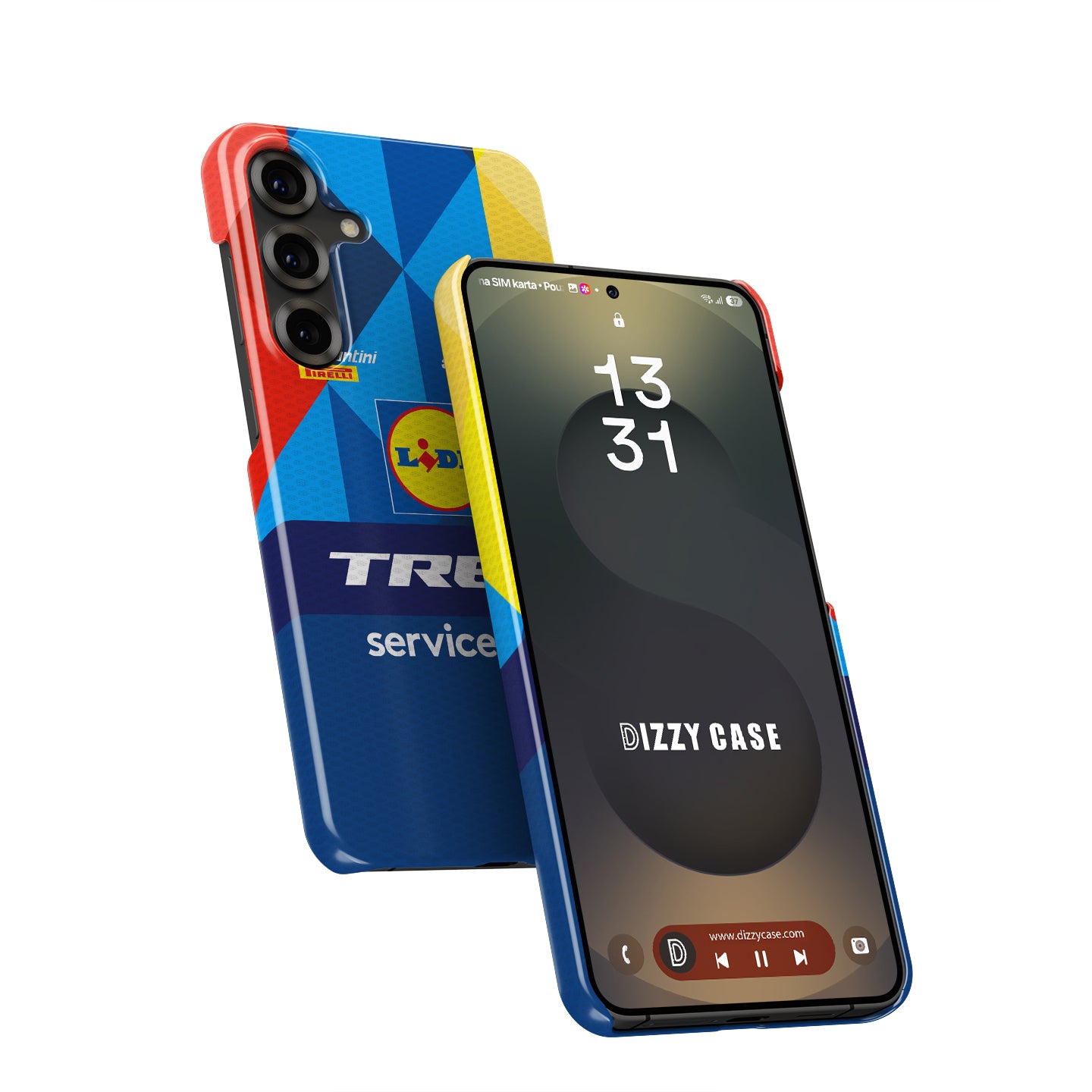Lidl-Trek 2026 Blue Geometric Cycling Jersey Phone Case for Samsung Galaxy