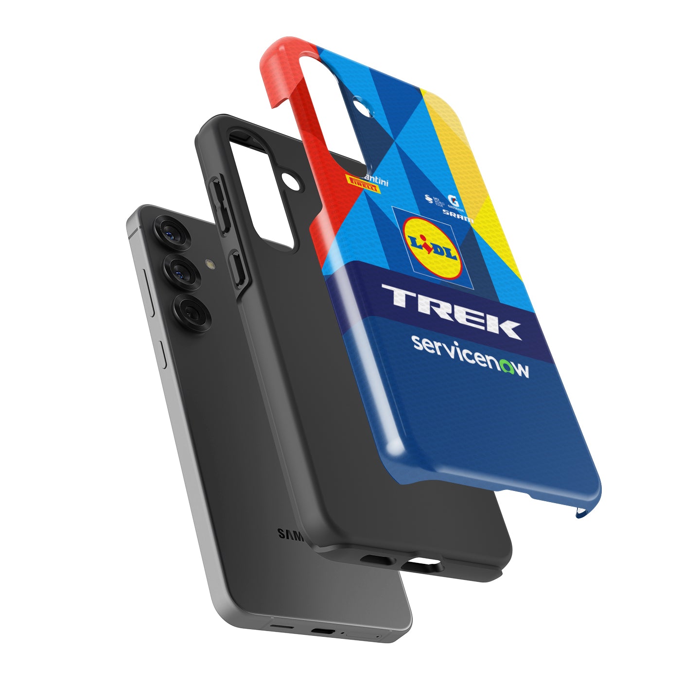 Lidl-Trek 2026 Blue Geometric Cycling Jersey Phone Case for Samsung Galaxy