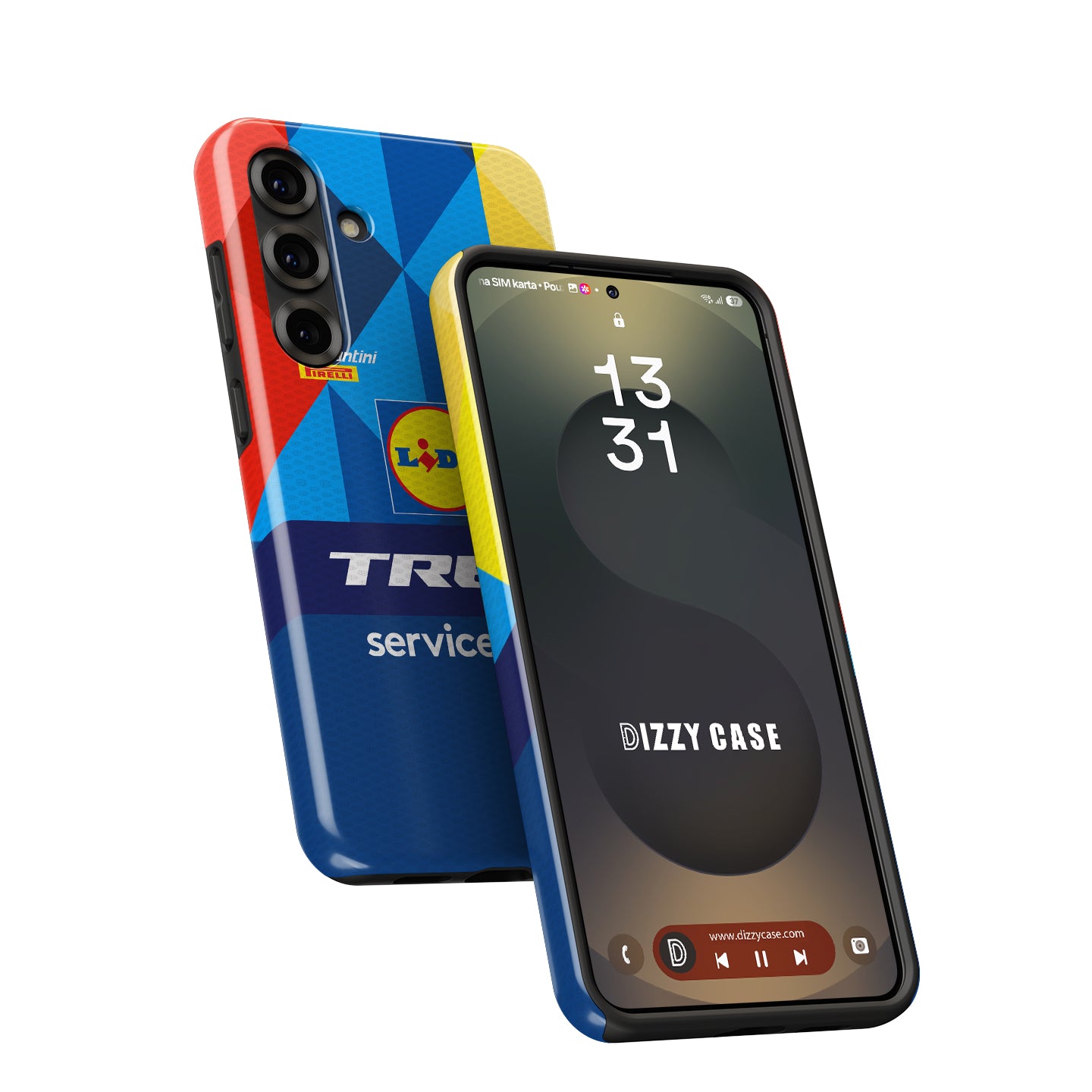 Lidl-Trek 2026 Blue Geometric Cycling Jersey Phone Case for Samsung Galaxy