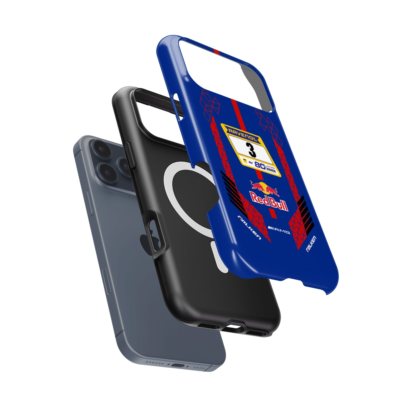Verstappen Nürburgring AMG GT3 Red Bull Livery Pixel Phone Case