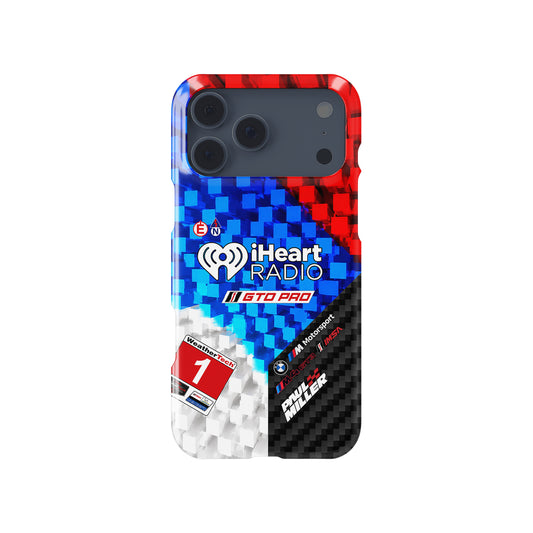 Paul Miller #1 iHeartRadio BMW M4 GT3 EVO livery inspired iPhone phone case