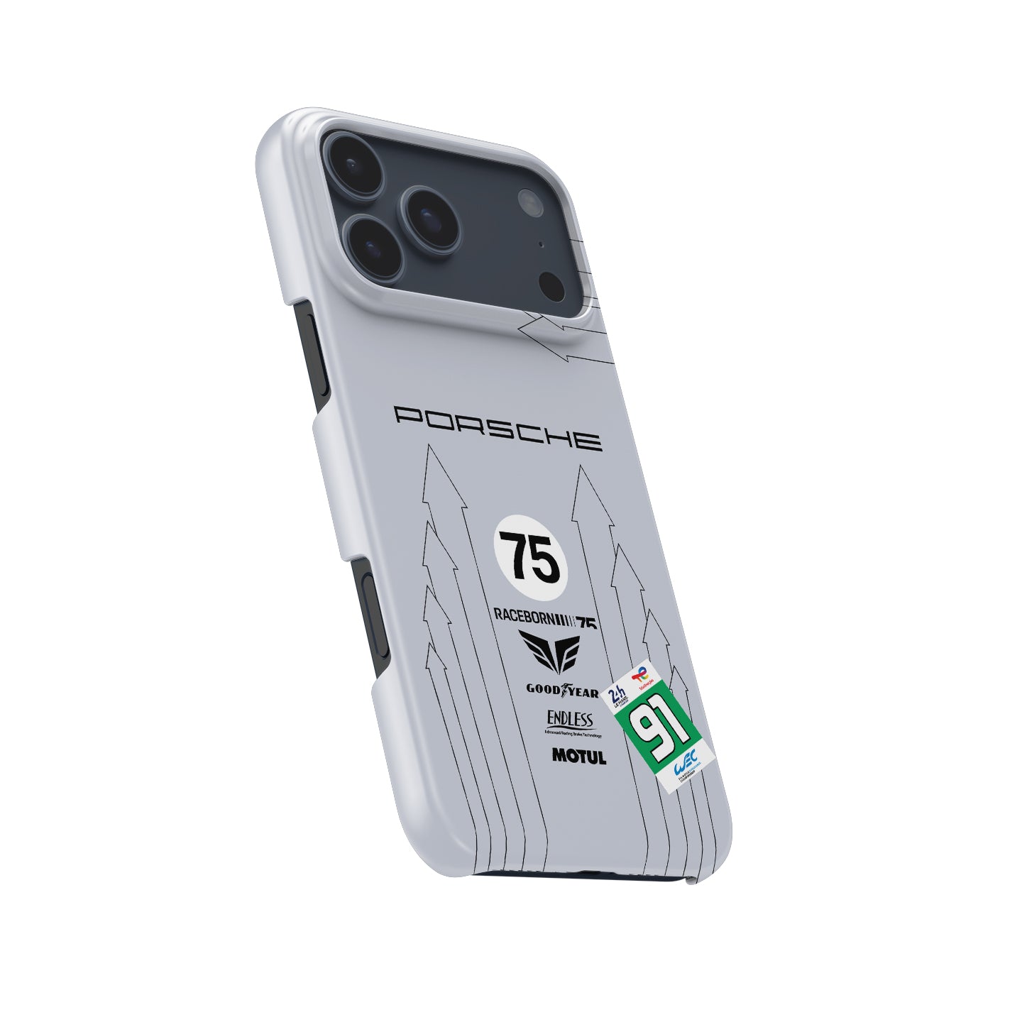 Porsche 911 GT3 R LMGT3 #91 Le Mans Anniversary Livery iPhone Case