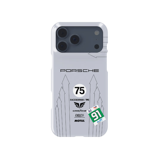 Porsche 911 GT3 R LMGT3 #91 Le Mans Anniversary Livery iPhone Case