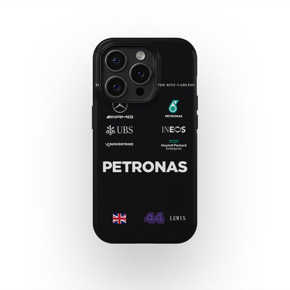 Lewis Hamilton LH44 Mercedes AMG Fórmula 1 Funda para teléfono