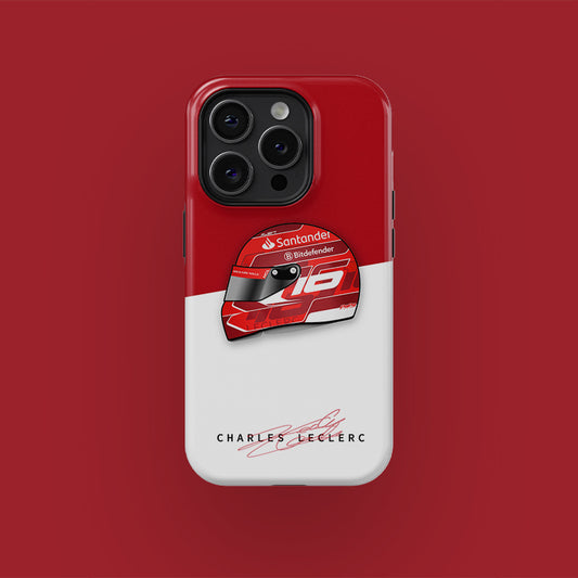 Funda para teléfono con casco del Gran Premio Charles Leclerc 2024