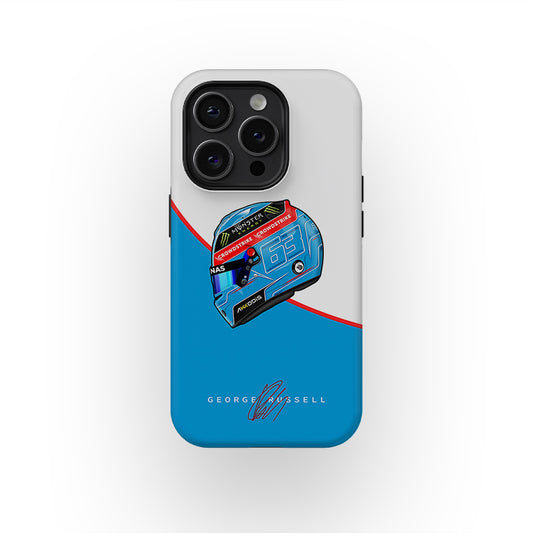 Show Your Support with the George Russell GR63 2023 Helmet Phone Case