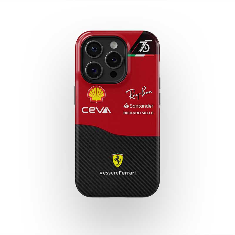 Proteja su teléfono con estilo con las fundas para teléfonos con los colores Scuderia Ferrari F1-75