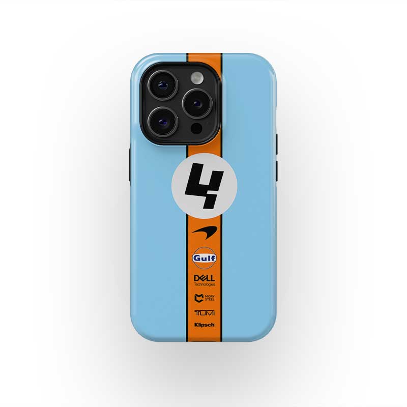 McLaren Gulf Lando Norris LN04 F1 Phone Case – Tough & Stylish