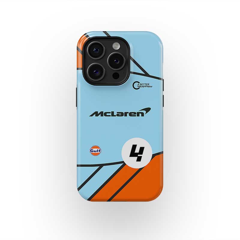 McLaren Gulf Lando Norris 4 Formula 1 Livery Phone Case