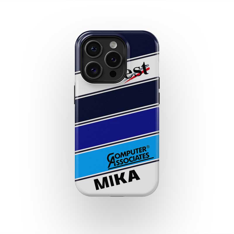 F1 Legend Mika Häkkinen Helmet Phone Case – Tough, Stylish & Iconic