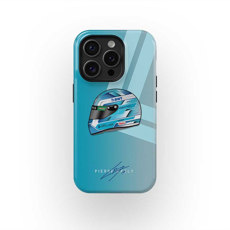 Funda para teléfono con diseño de casco Pierre Gasly 2024