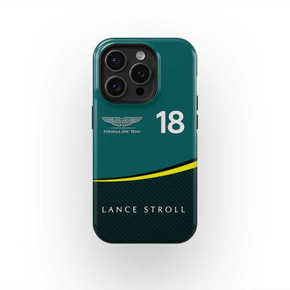 Show Your Support for Lance Stroll with Aston Martin F1 Livery Phone Case