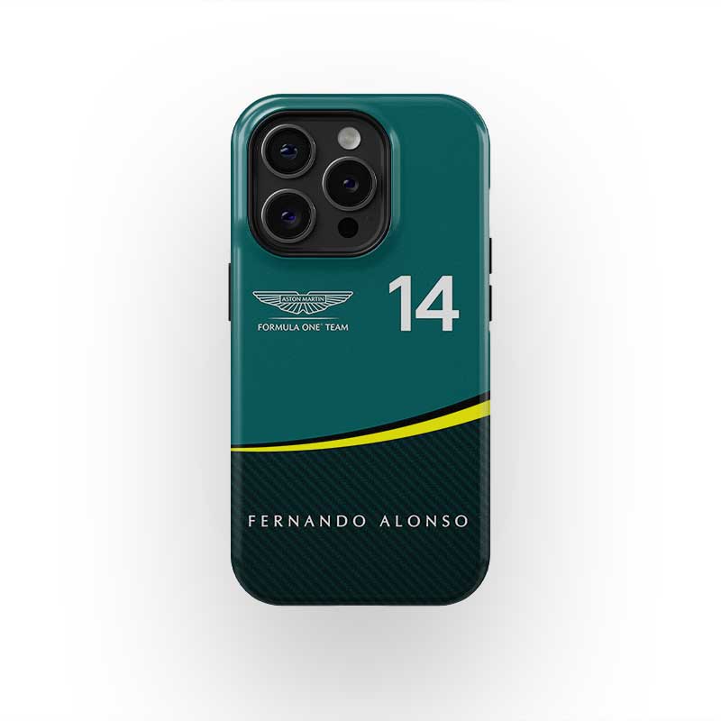 Funda para teléfono con librea Aston Martin AMR24 Fernando Alonso F1