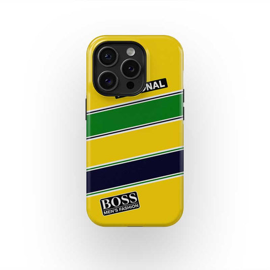 Ayrton Senna Helmet F1 Tribute - Apple iPhone Case