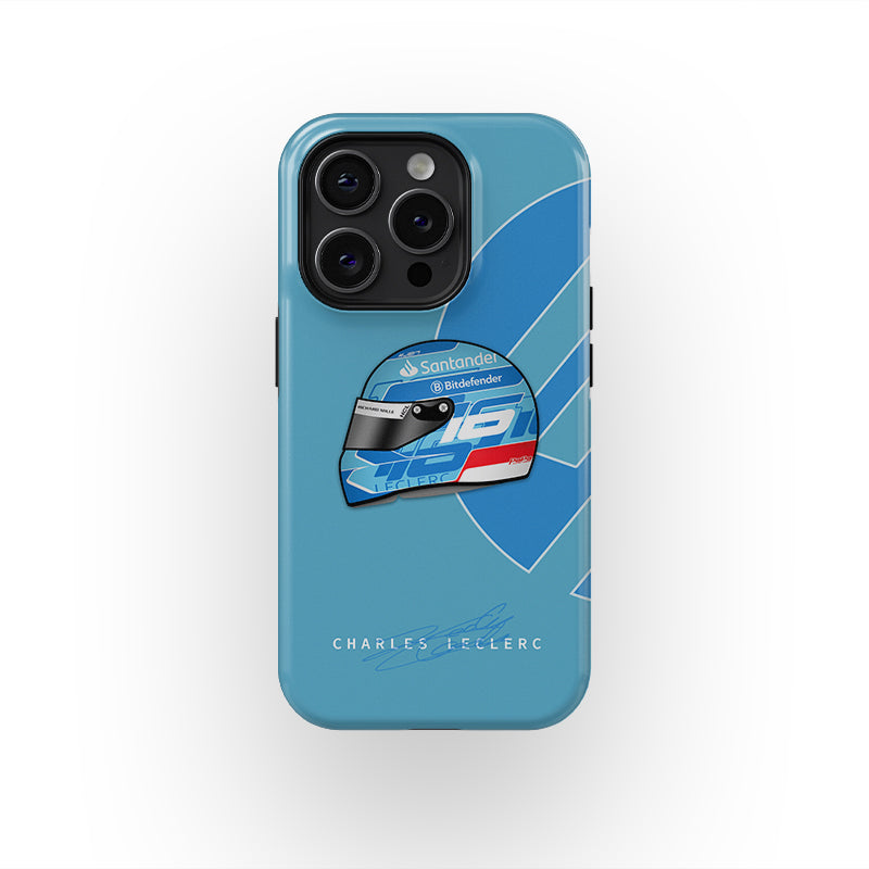 Charles Leclerc 2024 Miami Special Edition Helmet Phone Case by DIZZY