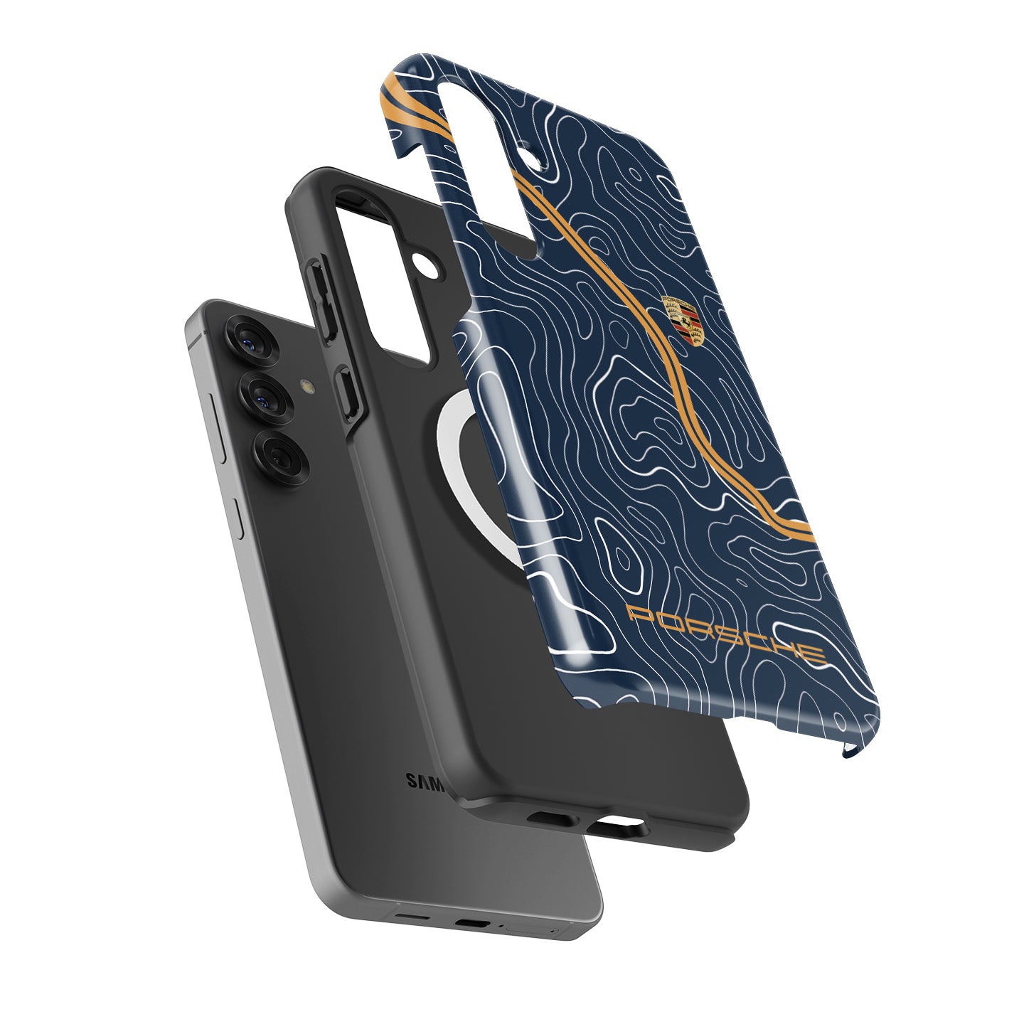 Singer Porsche 911 Mulholland Phone Case for Samsung Galaxy — Topographic Restomod Livery