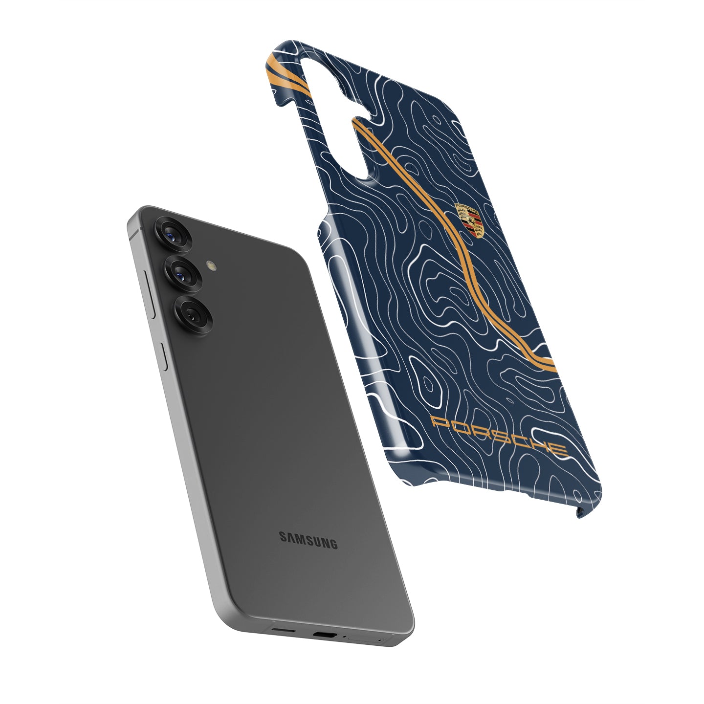 Singer Porsche 911 Mulholland Phone Case for Samsung Galaxy — Topographic Restomod Livery