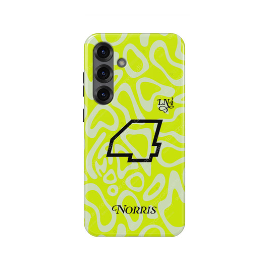 Lando Norris GRANDSTAND ’25 Phone Case – Fluoro Lime Edition for Samsung Galaxy
