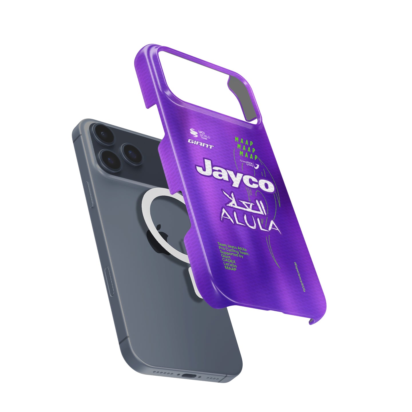 Team Jayco AlUla 2026 purple cycling jersey inspired iPhone phone case