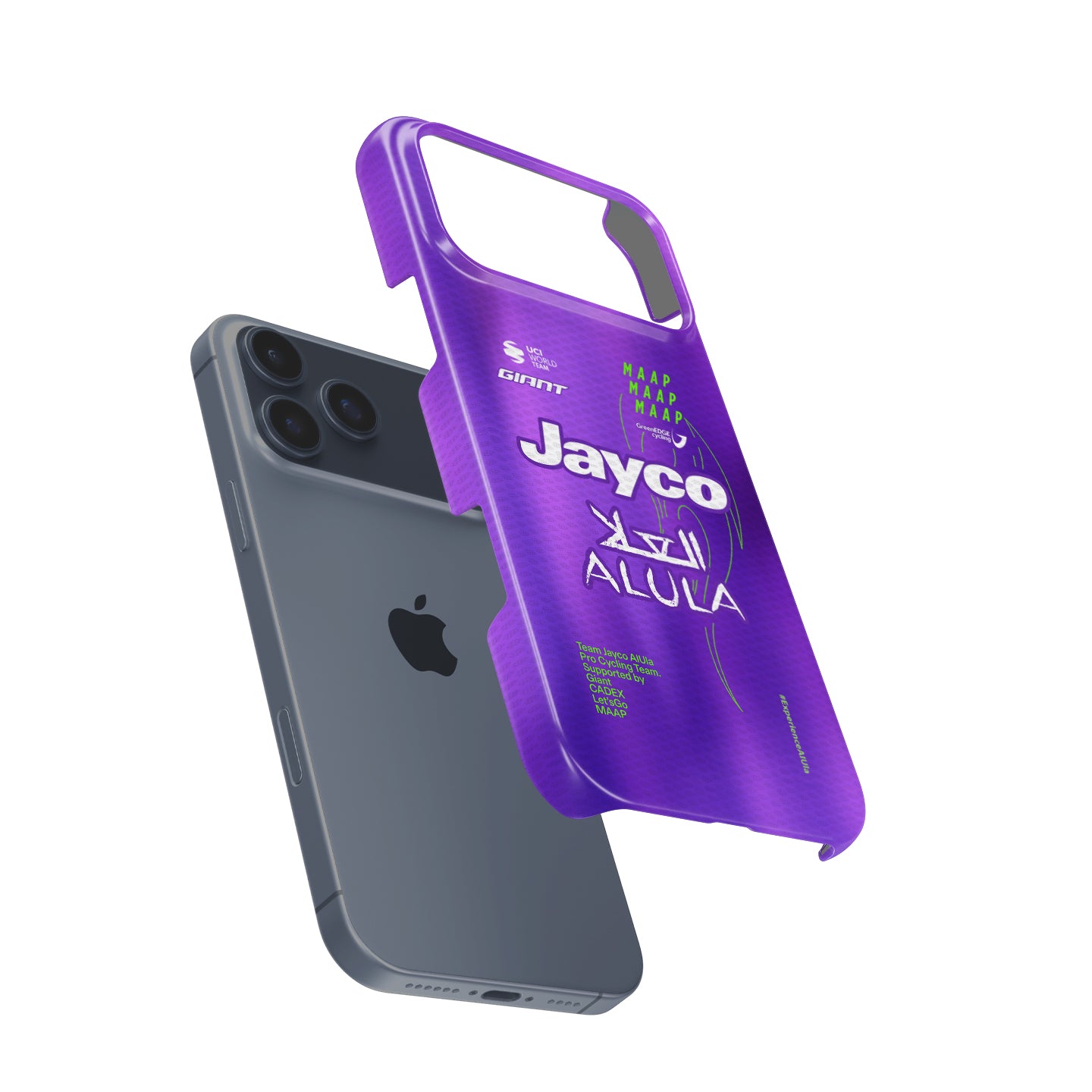 Team Jayco AlUla 2026 purple cycling jersey inspired iPhone phone case