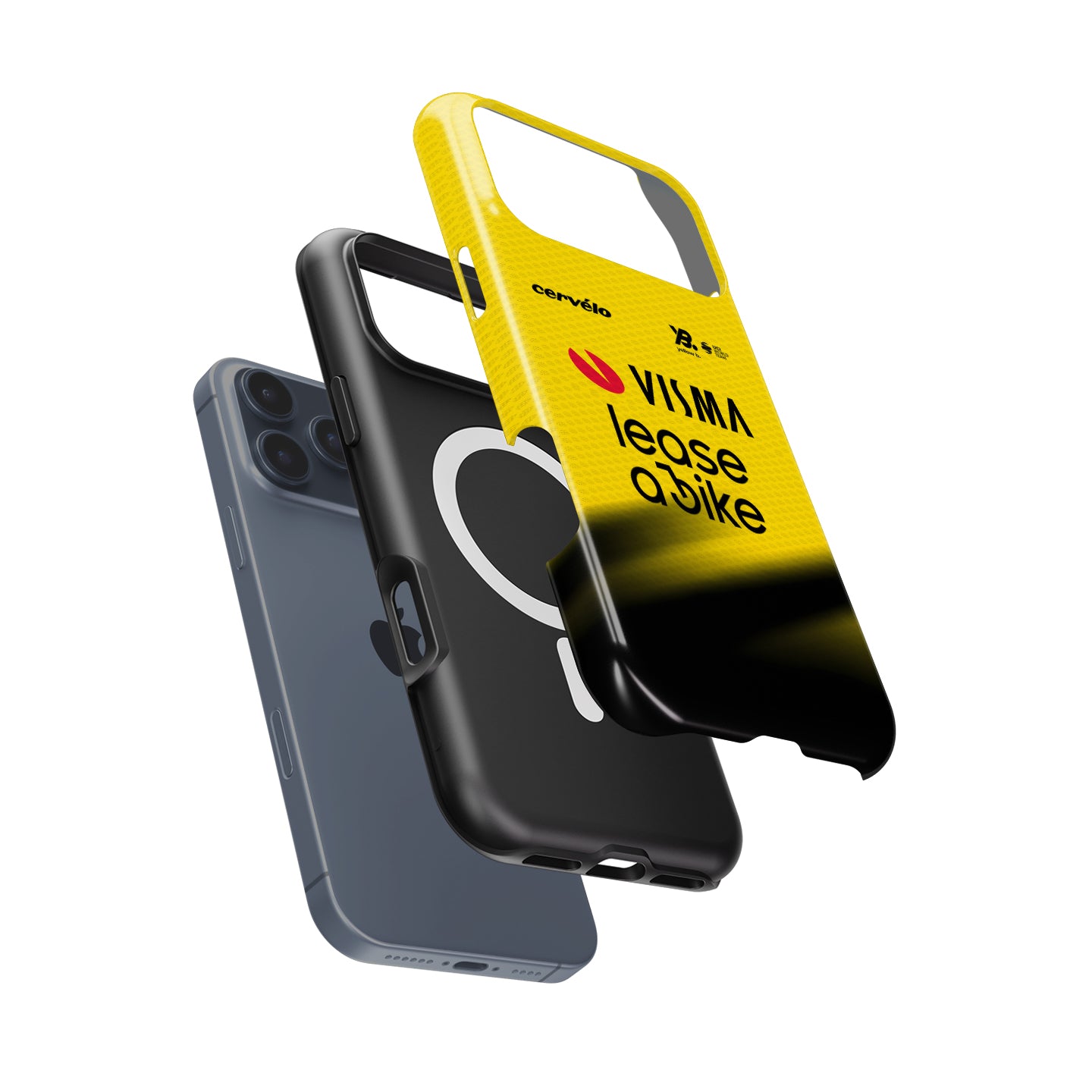 Team Visma | Lease a Bike 2026 Yellow Cycling Jersey Phone Case for iPhone
