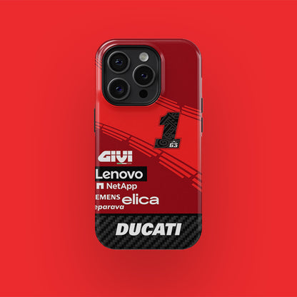 2024 Ducati Team Francesco Bagnaia #FB1 MotoGP Livery Phone Case by DIZZY
