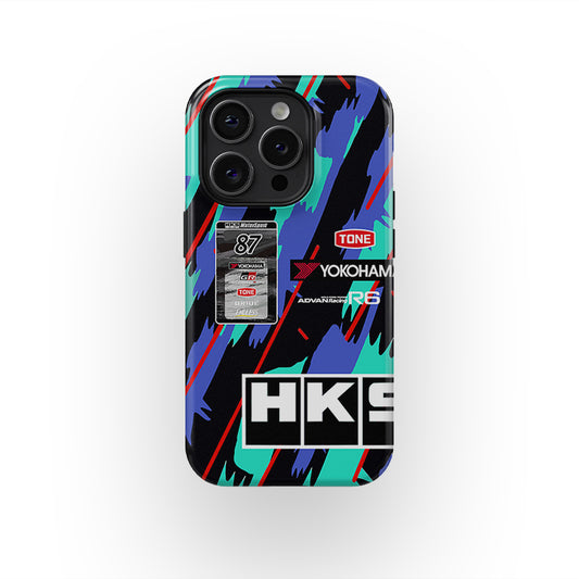 Funda para teléfono Toyota GR Yaris HKS con librea de DIZZY