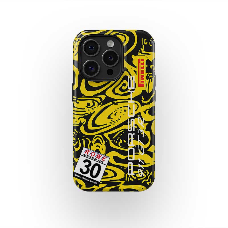 Dinamic Motorsport Porsche 911 GT3R Phone Case: Bold Camouflage Design