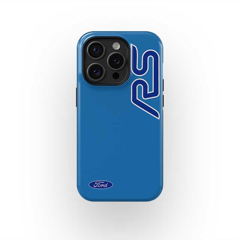 Unleash Racing Spirit with the Ford Focus RS Line Blue Livery Phone Case