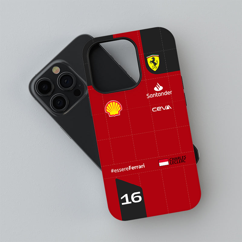 Scuderia Ferrari Charles Leclerc Racing Suit Phone Case covers