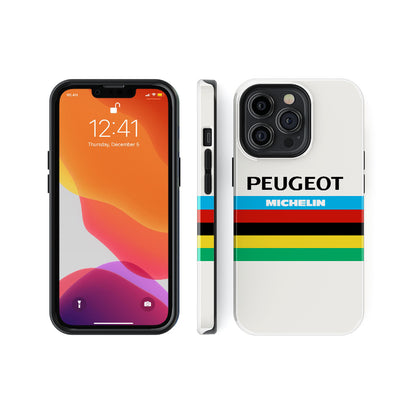 Peugeot Michelin Tommy Simpson 1965 Rainbow Cycling Jersey Phone Case