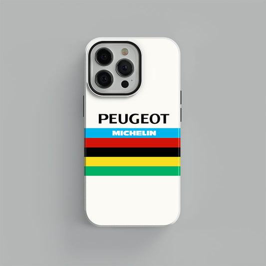 Peugeot Michelin Tommy Simpson 1965 Rainbow Cycling Jersey Phone Case